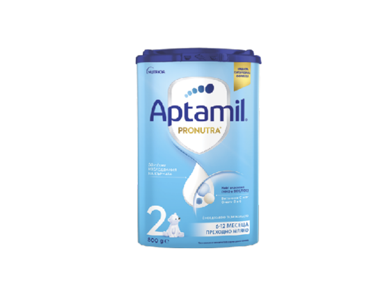 Кутия с адаптирано мляко за бебета на възраст 6-12 месеца, 800 гр.