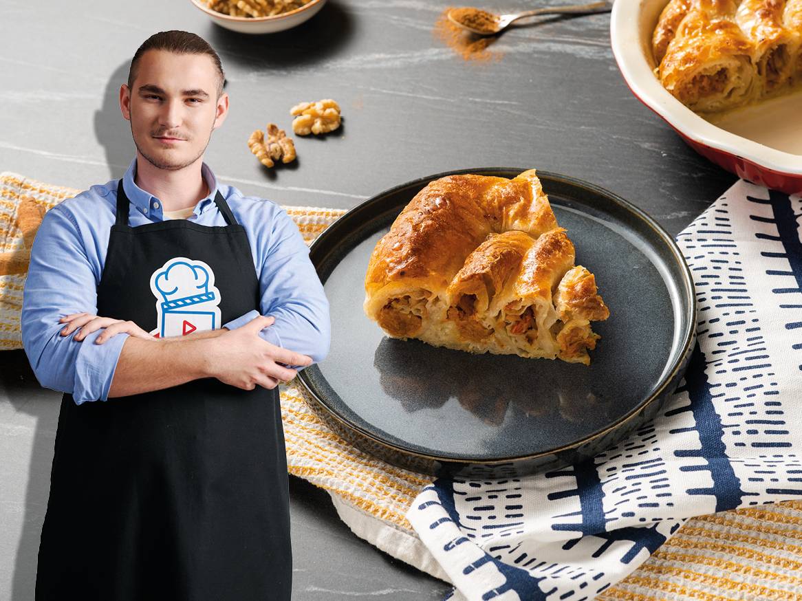 Баница с орехи и готвач.