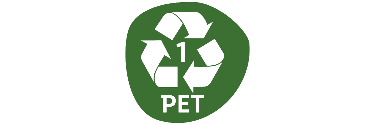 Символ за рециклиране на PET.